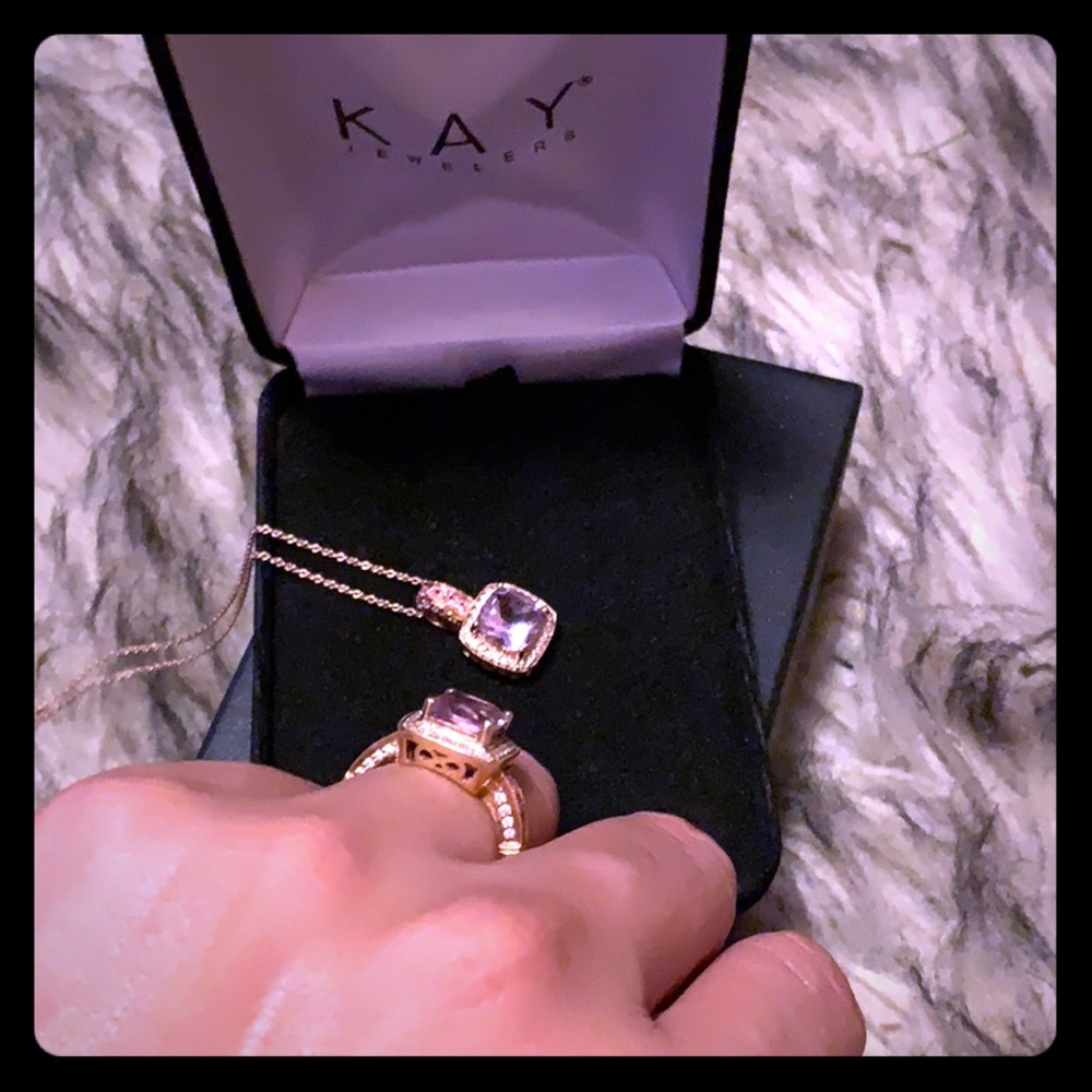 Stunning beautiful amazing amethyst rose gold